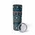 Fiji Masi Tapa Pattern Blue Skinny Tumbler - Polynesian Pride