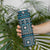 Fiji Masi Tapa Pattern Blue Skinny Tumbler - Polynesian Pride