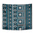 Fiji Masi Tapa Pattern Blue Tapestry - Polynesian Pride