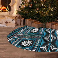 Fiji Masi Tapa Pattern Blue Tree Skirt - Polynesian Pride