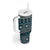 Fiji Masi Tapa Pattern Blue Tumbler With Handle - Polynesian Pride