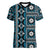 Fiji Masi Tapa Pattern Blue Women V-Neck T-Shirt - Polynesian Pride