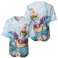 Hawaii Flamingo Baseball Jersey Plumeria Tropical Beach LT01 - Polynesian Pride
