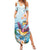 Hawaii Flamingo Family Matching Summer Maxi Dress and Hawaiian Shirt Plumeria Tropical Beach