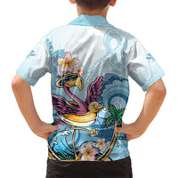 Hawaii Flamingo Family Matching Tank Maxi Dress and Hawaiian Shirt Plumeria Tropical Beach LT01 - Polynesian Pride
