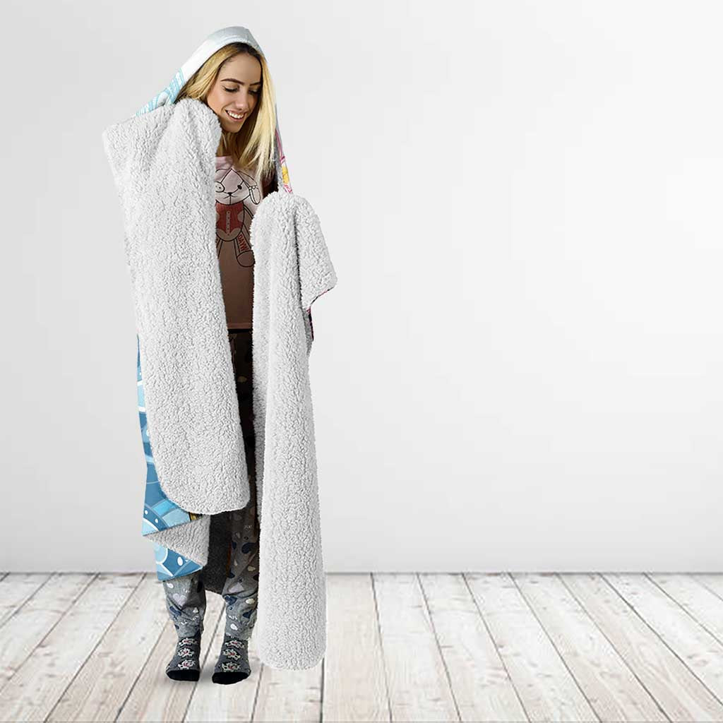 Hawaii Flamingo Hooded Blanket Plumeria Tropical Beach