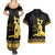 Haiti Neg Marron Gold Couples Matching Summer Maxi Dress and Hawaiian Shirt Lespwa pa anyen san aksyon