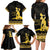 Haiti Neg Marron Gold Family Matching Long Sleeve Bodycon Dress and Hawaiian Shirt Lespwa pa anyen san aksyon
