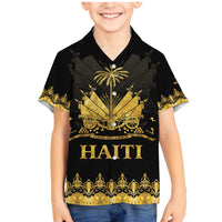 Haiti Neg Marron Gold Family Matching Mermaid Dress and Hawaiian Shirt Lespwa pa anyen san aksyon