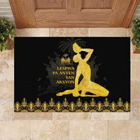 Haiti Neg Marron Gold Rubber Doormat Lespwa pa anyen san aksyon