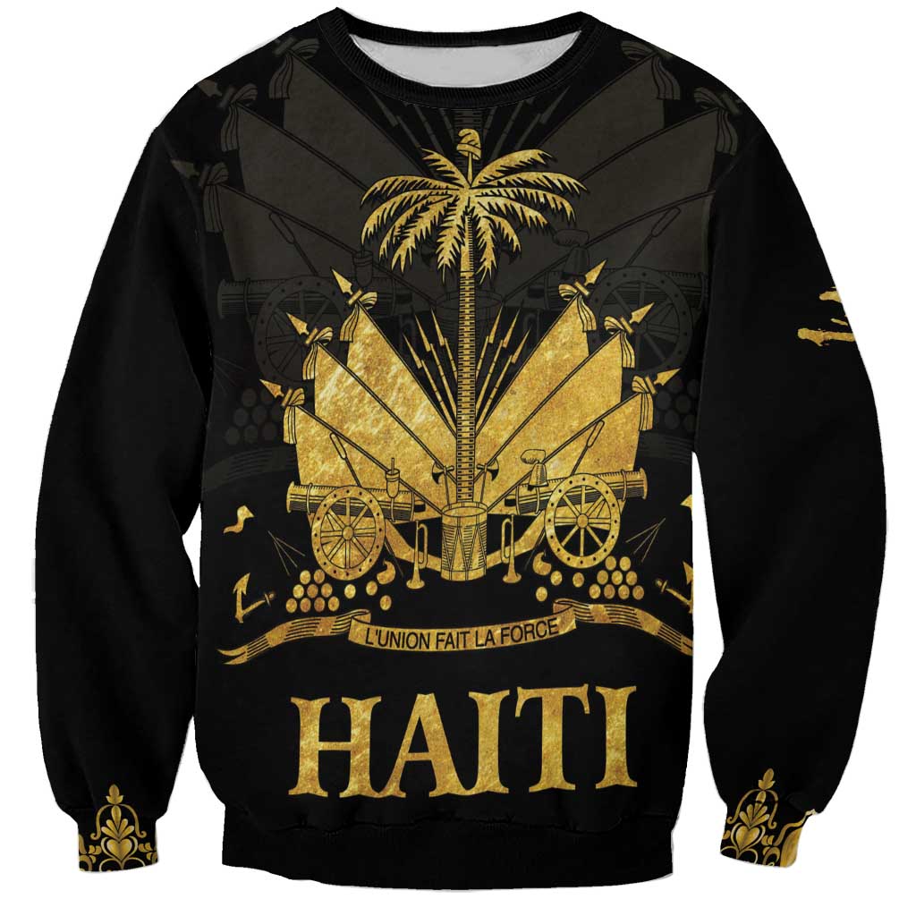 Haiti Neg Marron Gold Sweatshirt Lespwa pa anyen san aksyon