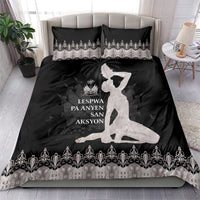 Haiti Neg Marron Silver Bedding Set Hope is Nothing Without Action