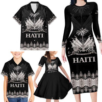 Haiti Neg Marron Silver Family Matching Long Sleeve Bodycon Dress and Hawaiian Shirt Hope is Nothing Without Action