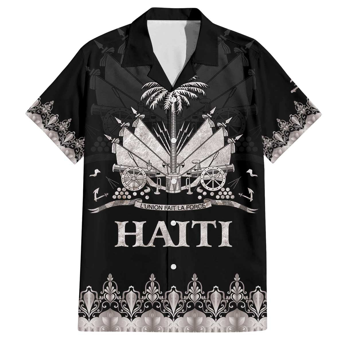 Haiti Neg Marron Silver Family Matching Off The Shoulder Long Sleeve Dress and Hawaiian Shirt Hope is Nothing Without Action