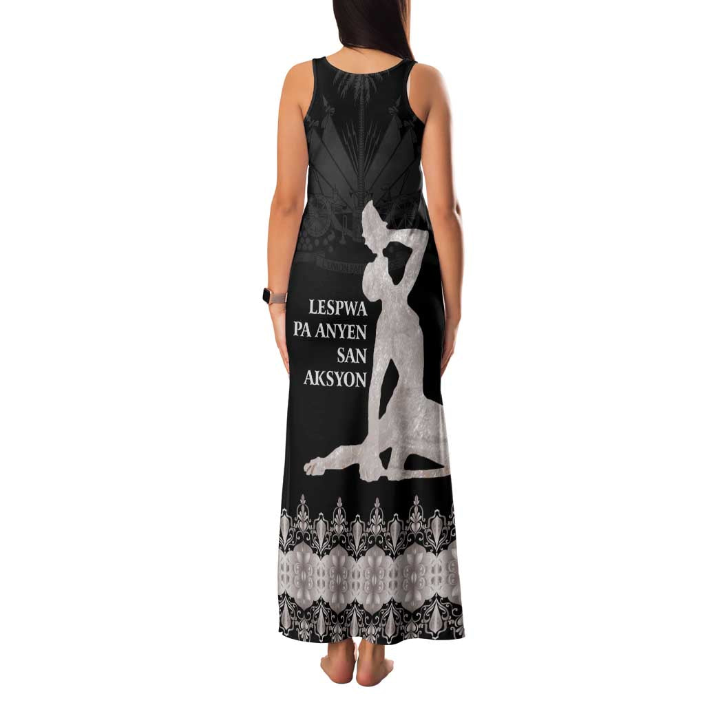 Haiti Neg Marron Silver Family Matching Tank Maxi Dress and Hawaiian Shirt Hope is Nothing Without Action