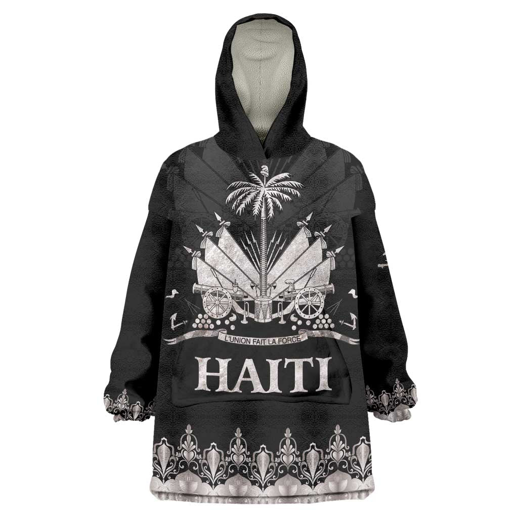 Haiti Neg Marron Silver Wearable Blanket Hoodie Hope is Nothing Without Action LT01 One Size Silver - Polynesian Pride