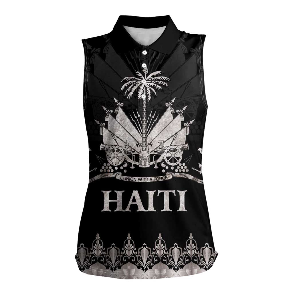 Haiti Neg Marron Silver Women Sleeveless Polo Shirt Hope is Nothing Without Action LT01 Female Silver - Polynesian Pride