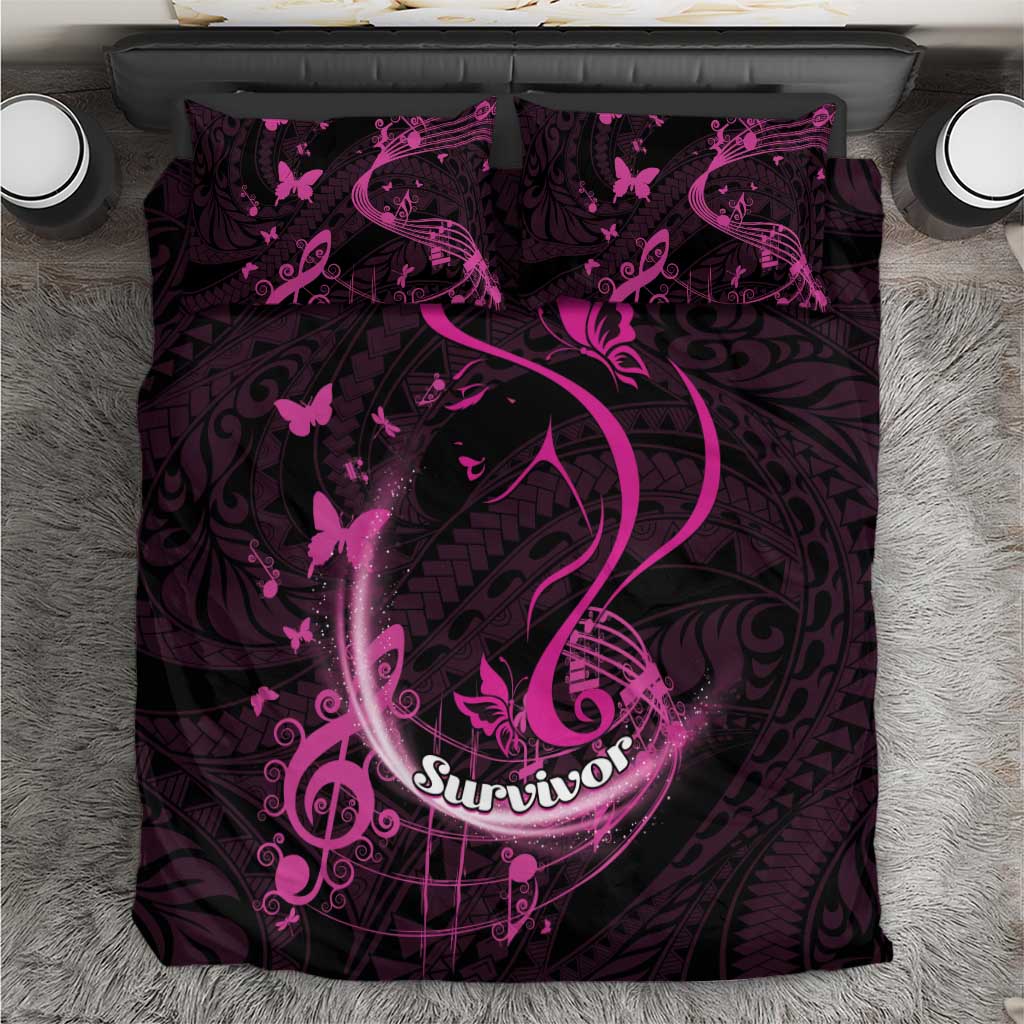 Survivor Melody Pink Bedding Set Breast Cancer Polynesian Pattern LT01 Pink - Polynesian Pride