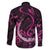 Personalised Survivor Melody Pink Family Matching Summer Maxi Dress and Hawaiian Shirt Breast Cancer Polynesian Pattern
