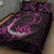 Survivor Melody Pink Quilt Bed Set Breast Cancer Polynesian Pattern