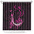 Survivor Melody Pink Shower Curtain Breast Cancer Polynesian Pattern
