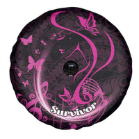 Survivor Melody Pink Spare Tire Cover Breast Cancer Polynesian Pattern