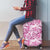 Pink Ribbon Hibiscus Tropical Pattern Luggage Cover Breast Cancer