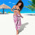 Pink Ribbon Hibiscus Tropical Pattern Sarong Breast Cancer