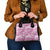 Pink Ribbon Hibiscus Tropical Pattern Shoulder Handbag Breast Cancer