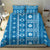 Fiji Masi All Blue Bedding Set Tapa Pattern - Polynesian Pride