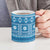 Fiji Masi All Blue Ceramic Mug Tapa Pattern - Polynesian Pride