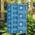 Fiji Masi All Blue Garden Flag Tapa Pattern - Polynesian Pride