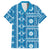 Fiji Masi All Blue Hawaiian Shirt Tapa Pattern - Polynesian Pride