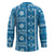 Fiji Masi All Blue Hockey Jersey Tapa Pattern - Polynesian Pride