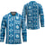 Fiji Masi All Blue Hockey Jersey Tapa Pattern - Polynesian Pride