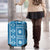 Fiji Masi All Blue Luggage Cover Tapa Pattern - Polynesian Pride