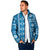 Fiji Masi All Blue Padded Jacket Tapa Pattern - Polynesian Pride