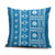 Fiji Masi All Blue Pillow Cover Tapa Pattern - Polynesian Pride