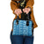 Fiji Masi All Blue Shoulder Handbag Tapa Pattern - Polynesian Pride