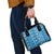 Fiji Masi All Blue Shoulder Handbag Tapa Pattern - Polynesian Pride