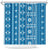 Fiji Masi All Blue Shower Curtain Tapa Pattern - Polynesian Pride