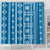 Fiji Masi All Blue Shower Curtain Tapa Pattern - Polynesian Pride