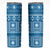 Fiji Masi All Blue Skinny Tumbler Tapa Pattern - Polynesian Pride
