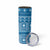 Fiji Masi All Blue Skinny Tumbler Tapa Pattern - Polynesian Pride