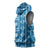 Fiji Masi All Blue Sleeveless Hoodie Tapa Pattern - Polynesian Pride