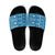 Fiji Masi All Blue Slide Sandals Tapa Pattern - Polynesian Pride