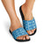Fiji Masi All Blue Slide Sandals Tapa Pattern - Polynesian Pride