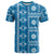 Fiji Masi All Blue T Shirt Tapa Pattern - Polynesian Pride