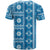 Fiji Masi All Blue T Shirt Tapa Pattern - Polynesian Pride