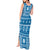 Fiji Masi All Blue Tank Maxi Dress Tapa Pattern - Polynesian Pride